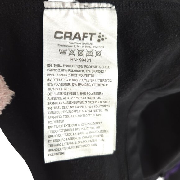 Craft Shirt Black Purple Athletic Workout Athleisure Gym Cycling Activewear L - Picture 12 of 16